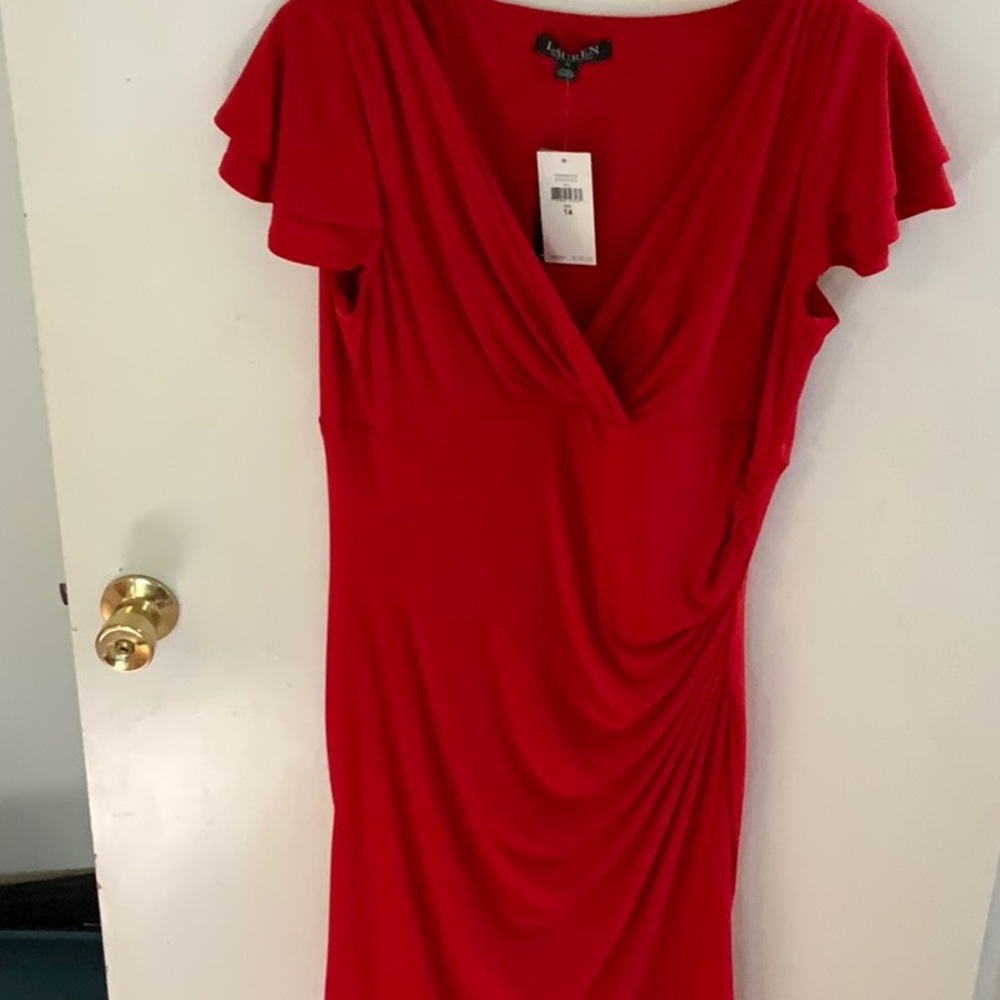 NWT Ralph Lauren Red Dress size 14